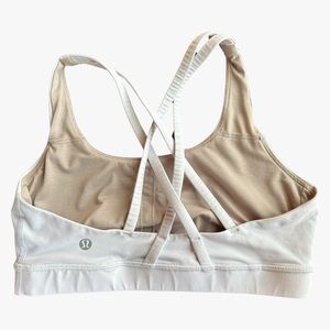 White Lululemon Free to be Bra. B/C Cup.